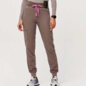 women's Smokey Taupe High Waisted Zamora Jogger Scrub Pants - XXS / Smokey Taupe